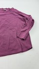 L l  Bean Shirt Womens Xl Purple Waffle Knit Thermal Long Sleeve Cotton Crewneck