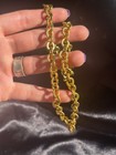 Gold Toned Givenchy Chain Necklace   19in   a006 