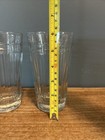 Longaberger 16oz  Drinking Glasses   Clear Woven Tradition Set Of Two  6  Tall