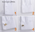 Rose Shape Cufflinks For Men Gift For Boyfriend 1 Pair Of Shirt Suit Cuff Links