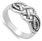 Sterling Silver Woman s Celtic Fashion Ring Unique 925 New Band 9mm Sizes 4-10