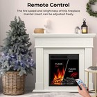 43    Electric Fireplace Mantel Freestanding  Remote   Adjustable Led Flame cream