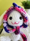 Bunny Crochet Handmade Plush Long Ears White Rabbit Doll Toy Gift High Quality