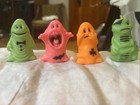Set Of 4 Vintage 80s Glow Ghost Pineapple Ind  Glow In The Dark Toy Halloween