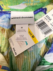 Alfred Dunwomen Top M Green Blue Tropical Shirt Button Up Resort Quality New  59