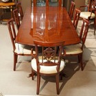 No Tariffs  10  Duncan Phyfe Traditional Mahogany 2 Pedestal Formal Dining Table