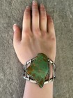 Vintage Native American Navajo Huge Royston Turquoise Sterling  Bracelet Signed