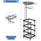 Freestanding Paper Roll Dispenser With Shelf Toilet Tissue Holder For Bathroom