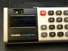 Vintage Casio Personal Mini 1970s Tested White W  Case Made In Japan