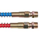 15ft Air Brake Line Hose Red Blue Coiled Assembly For Semi Truck 1 2  Fittings