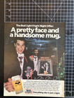 Vtg 1980s Bud Light Fright Night Halloween Print Ad Dracula Party Bar Decor