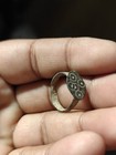 Ancient Bronze Ring Genuine Roman Byzantine Ornamented Collectible Dark Patina