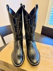 Vintage Justin Black Teju Lizard 9 5d Freshly Resoled 
