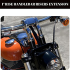 1   Inch Rise Handlebar Extension For Harley 1-1 4   Handlebars Black Spacers