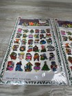 Vintage Christmas Puffy Vinyl Stick On Stickers - 2 Sheet Lot