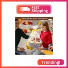 Oiahomy Gift Basket With Handle  Small Woven Basket With Gift Bag  Ribbon And Wr