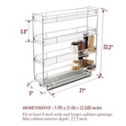 4-tier Pull Out Kitchen Cabinet Spice Rack Holder Shelves  5 wx21 d  Slide Slim