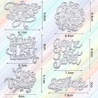 6 Pieces Metal Die Cuts Words For Card Making Embossing Word Cutting Dies Ins