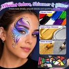 20 Colors Face Painting Kit For Kids   Adults  Non   toxic Face Paint Set