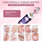 Professional Manicure Pedicure Kit  Electric Nail Drill With 360   Led Light L   