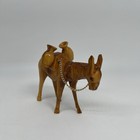 Rustic Hand Carved Wooden Donkey Chain With Two Jars 4 5   