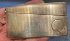 Antique Sterling Silver Calling Card Case Curved Pocket Chatelaine Engine Turned