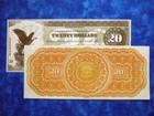 Reproduction  20 1863 Gold Us Paper Money Currency Copy