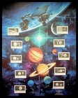 Mint Stamps Of The World U s  Space Exploration Large Card W 10 Stamps Mnh