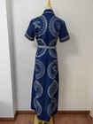 Alemais Oceane Linen Shirt Dress Blue Linen Printed Lapel Tie Dress Women 2025