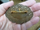 B-buff-7  Buffalo Bison I Love Buffaloes Roam Love Brass Pin Pendant Brooch