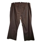 Lane Bryant Brown Bootcut Dress Pant Womens 5 40x27 Stretch Career Office Slacks