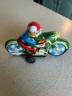Vtg Made In Japan Mini Tin Motorcycle Friction Toy Figure As Is