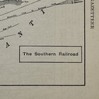 Antique 1911 Map Of The Southern Railroads 15 5   x11   
