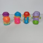 Lot Of 4 Playskool Glo Friends Glow Worm Bug Finger Figure Toys Vintage Hasbro