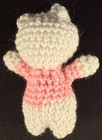 Crochet - Mini Kitty Cat - Stuffed Animal - 3 5  - Handmade