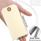 200 Pcs Manila Shipping Tags With Wire Attached  4 3 4 X 2 3 8 Inches Label H   