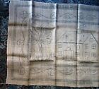 Vtg Heirloom Rug Design 716 I  primitive House  Burlap Rug Hooking Pattern 25x46