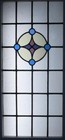 Simple Geometric Large Old English Leaded Stained Glass Window 21 75  X 44 5 