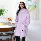 Blanket Sweatshirt Sherpa Lining Plush Fleece Oversized Hoodie With Pocket
