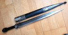    antique 19thc Caucasian Kindjal Dagger Silver Niello Scabbard Hallmarked 23 