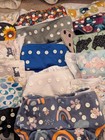 Lot Of 16 Reusable Pocket Cloth Diapers With Inserts