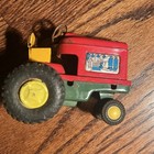 Vintage Red   Green Tin Friction Tractor Japan Look Rare Condition      1950s