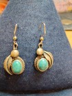 Native American Turquoise And Silver Pierced Earrings