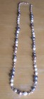 Vintage Ann Taylor Loft Crystal   Faux Pearls Silvertone Thread Wrap 39  Signed