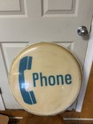 Vintage Telephone Phone Booth Blue Sign At t Bell