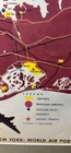 Mid Century New York World Air Port Aviation Map Idlewild Pre Jfk Framed