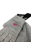 New Nike 2 Piece Youth Girls Beanie gloves Set Dark Heather Gray Pink