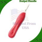 Scalpel Handle  4 With Red Color Surgical Instruments