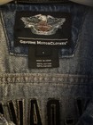 Genuine Harley Davidson Jean Vest Men s Size Large - Embroidered Back