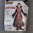 Spooktacular Creations Vampire Costume Girls Size S 5-7 Years Dress Belt